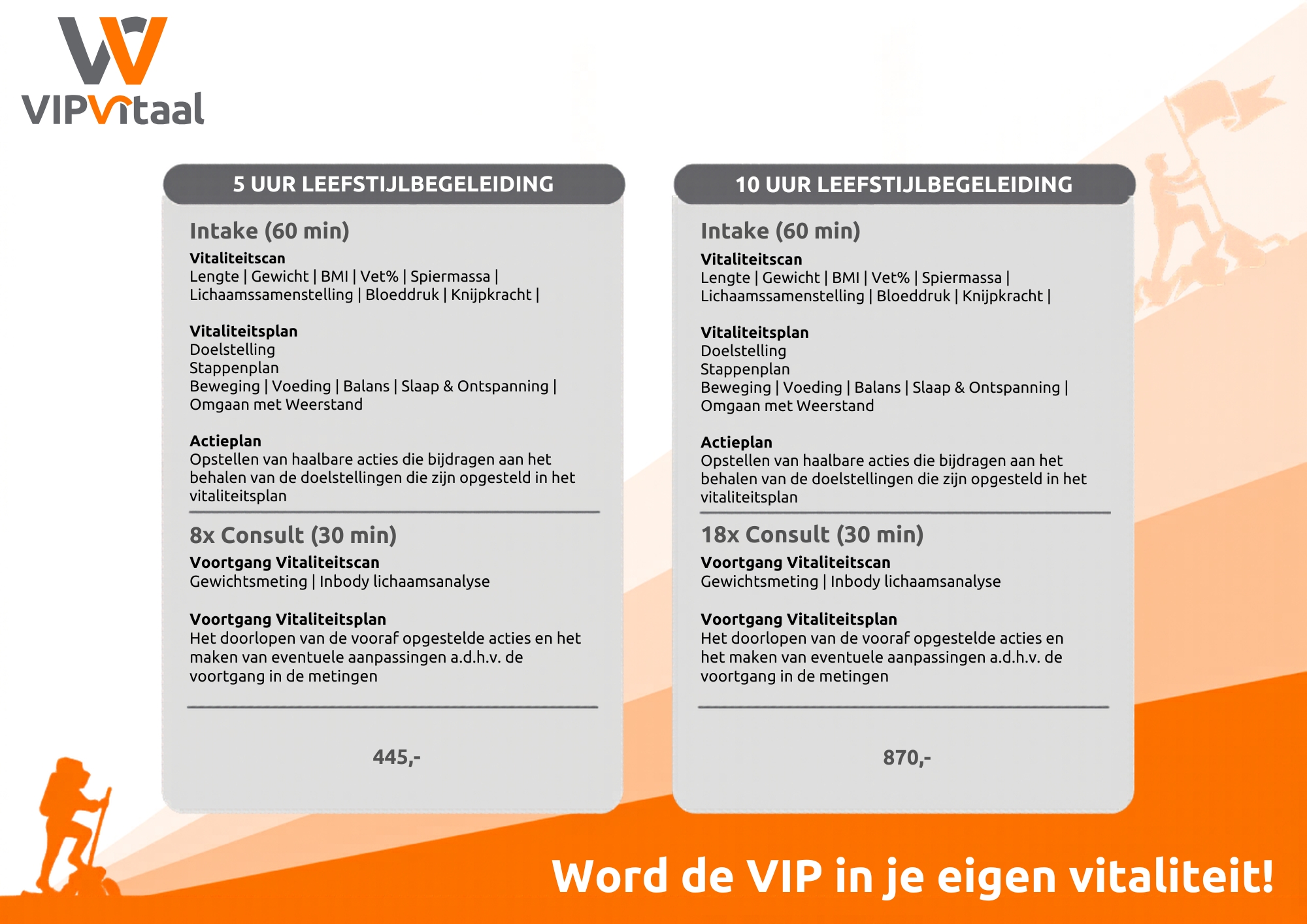 VIPVitaal Leefstijl traject prijzen